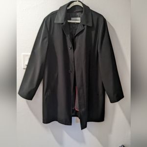 Johnston Murphy,  Men's Medium. Black Nylon Car Coat, lined.